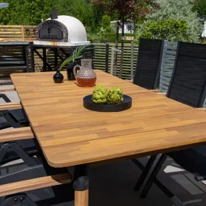 Begränsad tid Venture Home Julian Matbord Utomhus 210 cm Svart/Brun - Utemöbler