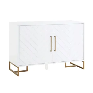 CosmoLiving Herringbone Sideboard 122x48 cm Vit CosmoLiving - Förvaring Reapris