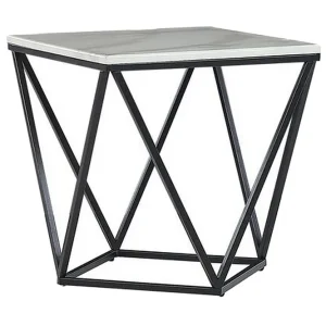 Charmlee Sidobord 50 cm Vit/Svart - Möbler Utförsäljning