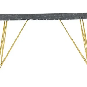 Nunierra Matbord 140 cm Svart/Guld - Möbler Rabatt