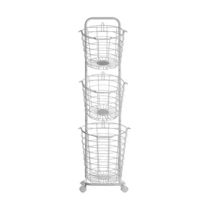 Beställ nu Ayapal Metallställ 37 cm 3 Korgar Vit - Förvaring