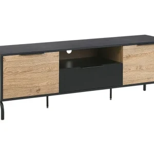Beställ nu Arkley TV-bänk 160x41 cm Svart/Ljusbrun - Möbler