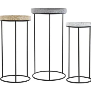 Texon Satsbord 36 cm 3-pack Svart - Möbler Rabatter