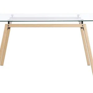 Demba Matbord 140 cm Transparent/Ljust Trä - Möbler Nedsatt pris