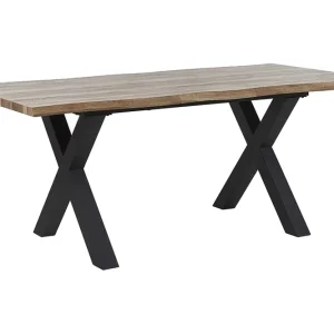 Lawtey Matbord 180 cm Förlängningsbart Ljus Trä/Svart - Möbler Populär
