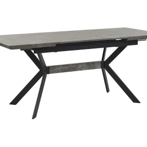 Abenson Matbord 180 cm Förlängningsbart Grå/Svart - Möbler Nyhet