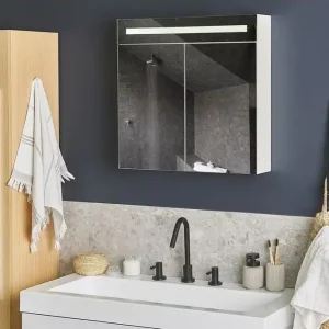 Fynd Jaramillo Badrumsskåp 60 cm Spegel med LED-belysning Vit - Hus & renovering