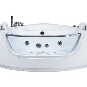 Sista chansen Mangle Hörnbubbelbadkar 150 cm med LED-belysning Vit - Hus & renovering