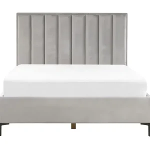 Sezanne Ramsäng 160x200 cm med Förvaring Sammet/Grå - Möbler Premium