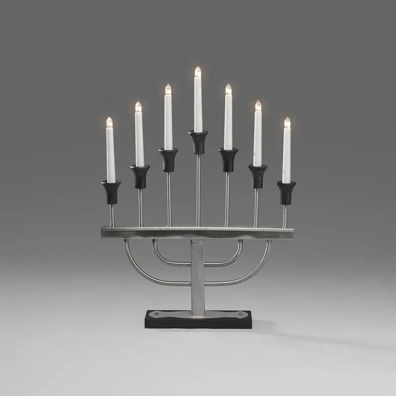 Adventsljusstake Konstsmide 2255-710 7 Ljus Borstad Metall Lägg i varukorgen