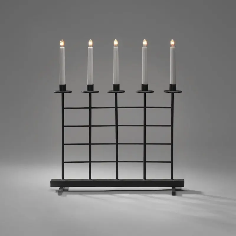 Adventsljusstake Konstsmide 3526-710 5 Ljus Metall Svart Beställ nu