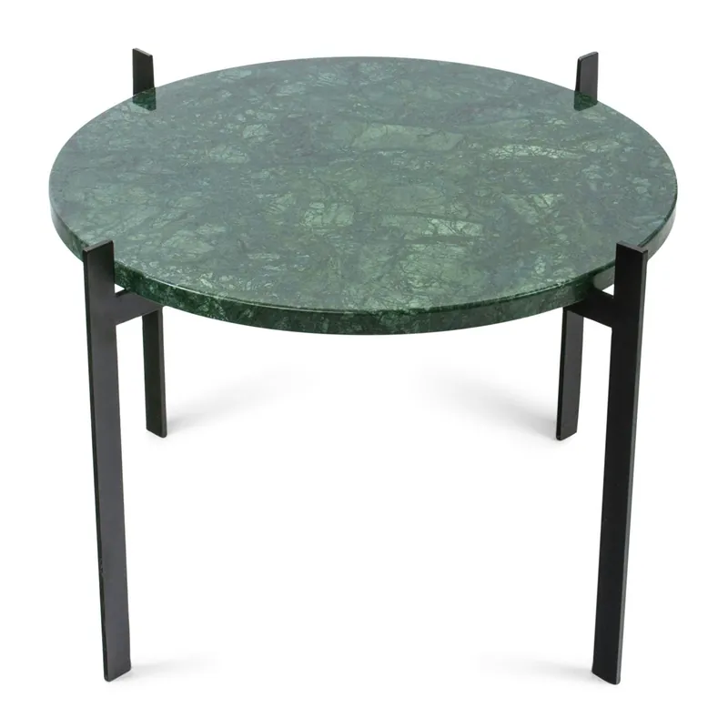 Bästa pris Single Deck Bord, Svart Underrede, Grön Marmor