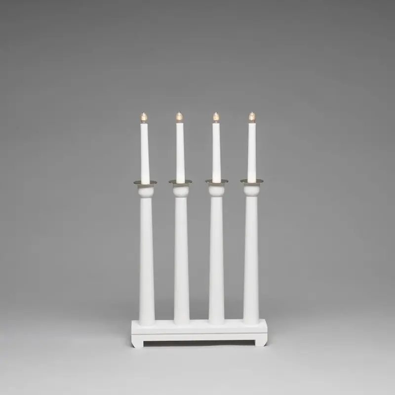 Adventsljusstake Konstsmide 3975 4 Ljus Trä Vit Köp online
