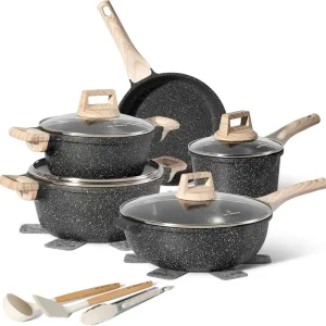 Rea Granit kokkärlsset, 14 delar non-stick, induktionssäker