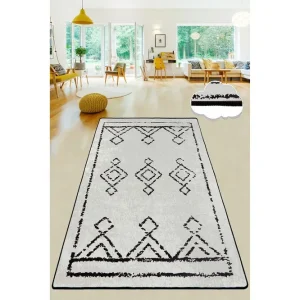 Trygg betalning Chilai Matta 80x100 cm Svart/Vit - Textil & mattor