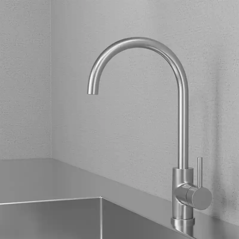 Kampanj Köksblandare Scandtap Steel Curve Rostfritt Stål