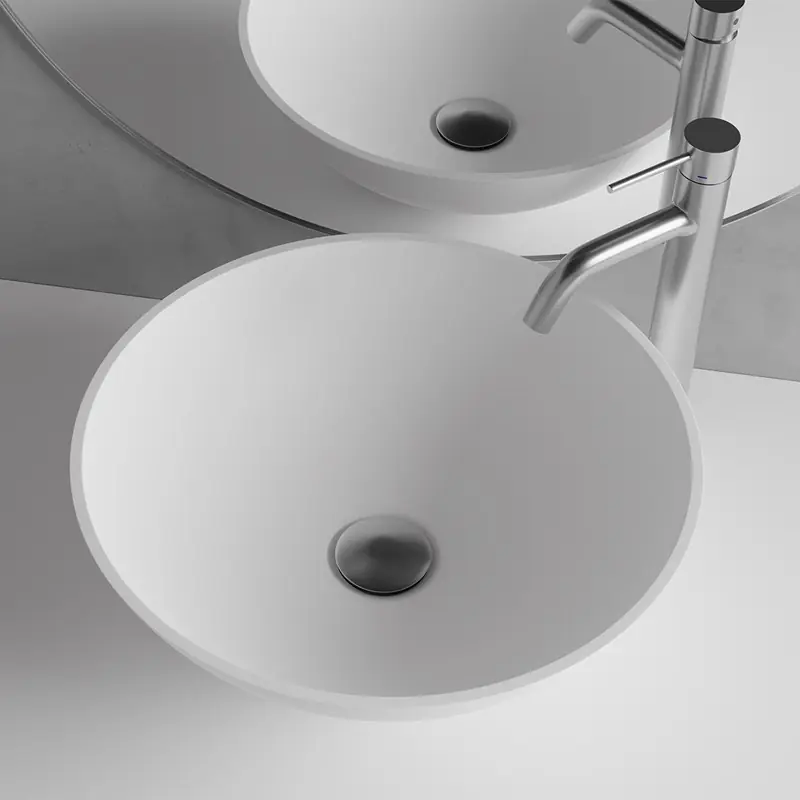 Kampanj Tvättställ Scandtap Solid R1 Solid Surface Ø400 mm