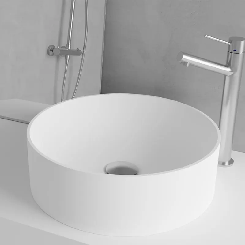 Tvättställ Scandtap Solid R2 Solid Surface Ø380 mm Snabb leverans