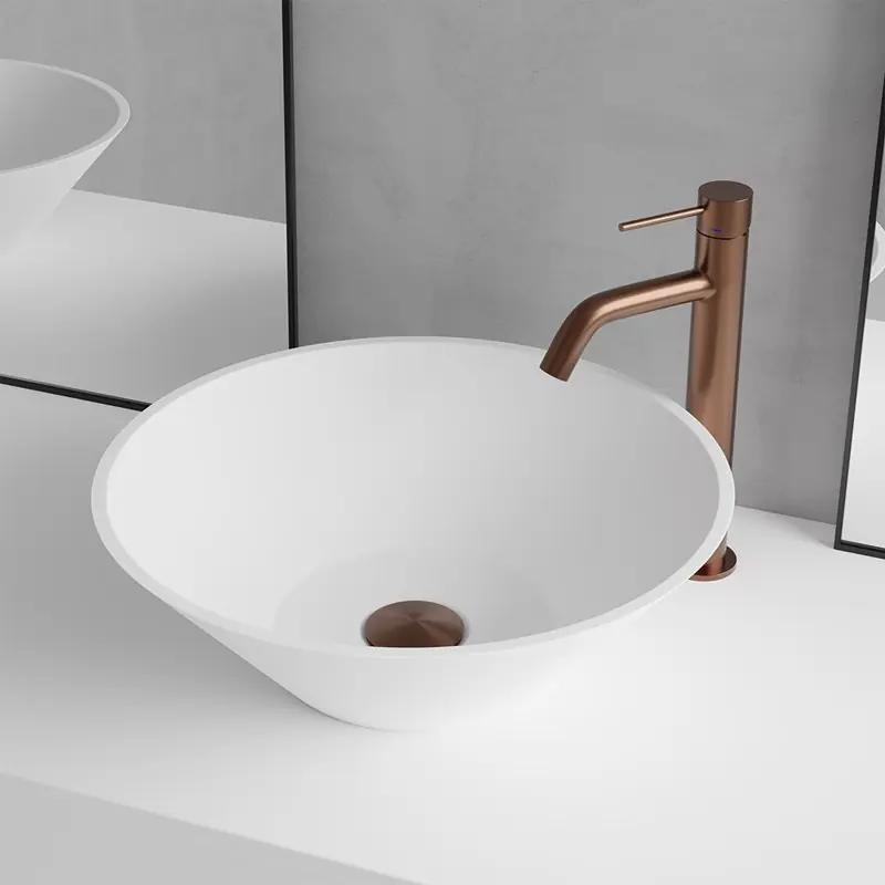 Tvättställ Scandtap Solid R3 Solid Surface Ø402 mm Rea