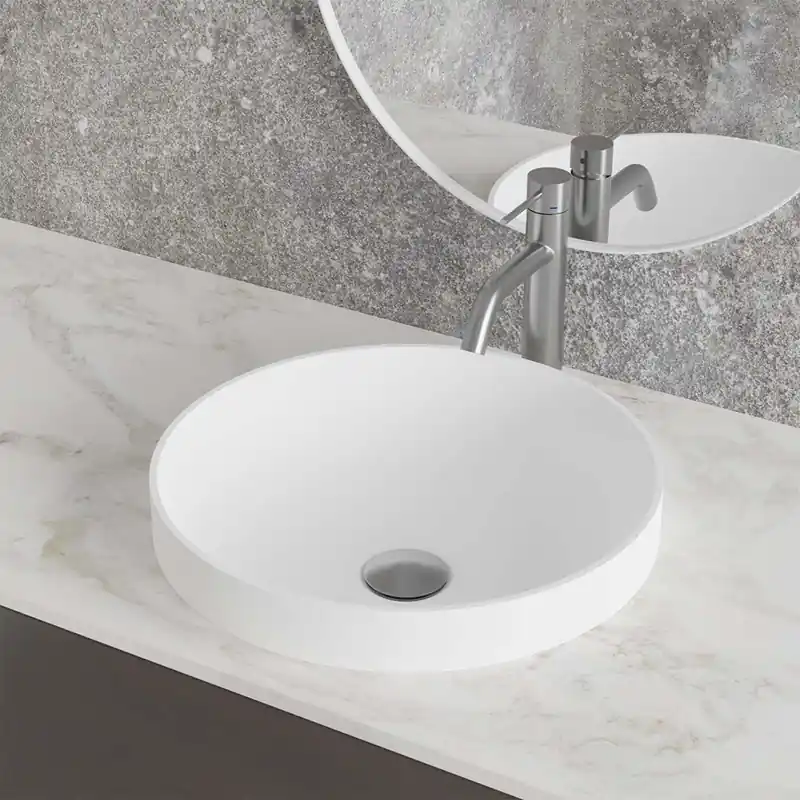 Erbjudande Tvättställ Scandtap Solid R4 Solid Surface Ø380 mm