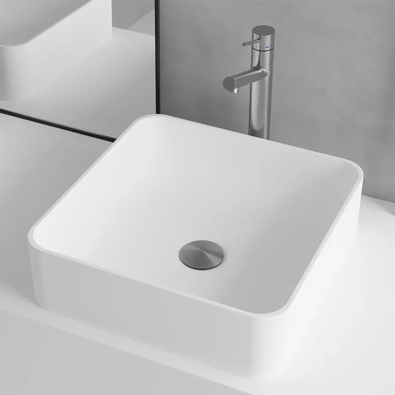Sänkt pris Tvättställ Scandtap Solid S1 Solid Surface 380x380 mm