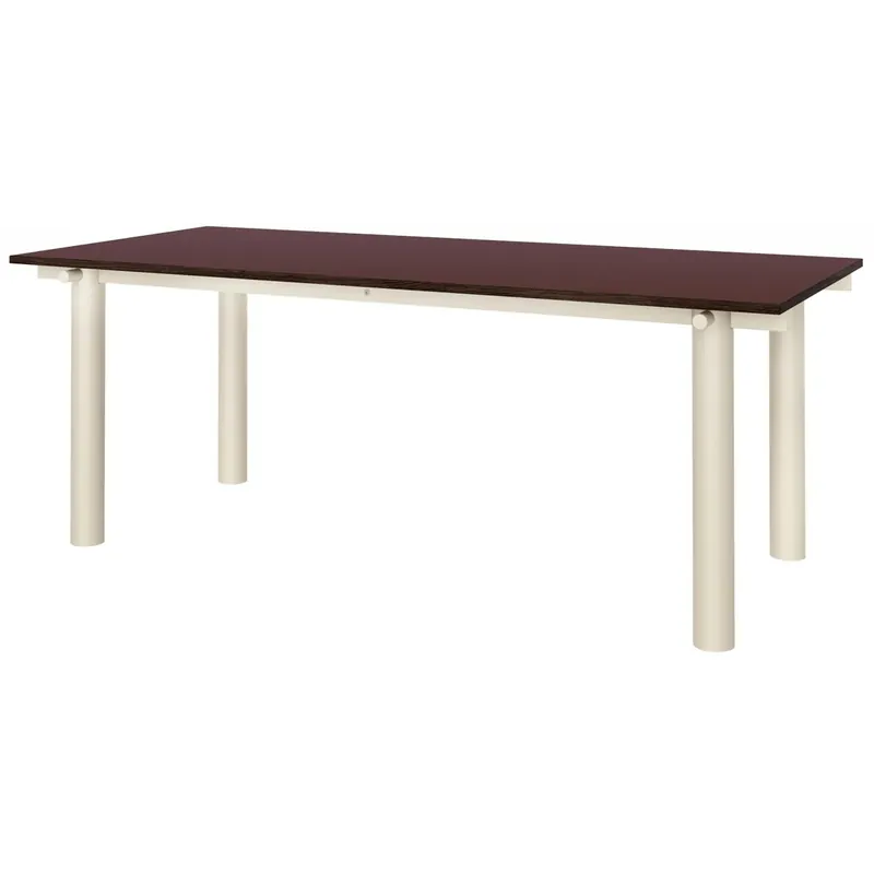Atura Matbord 90x200 cm, Ljus Kashmir / Vinröd Premium