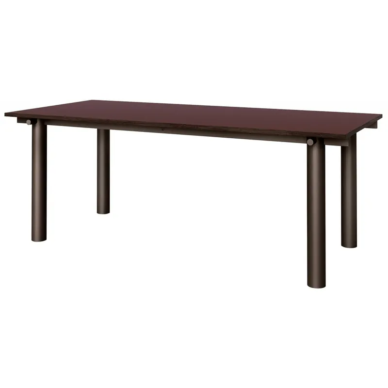Atura Matbord 90x200 cm, Dark Chocolate / Vinröd Erbjudandepris