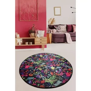 Snabb leverans Chilai Matta 100 cm Rund Multifärgad - Textil & mattor