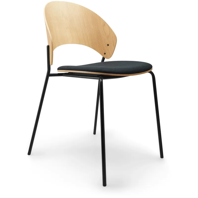 Dosina Stol, Ek / Svart Textil Beställ idag