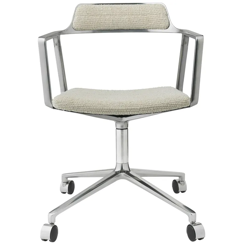 452 Snurrstol Med Hjul, Wavy Off-white Snabb leverans