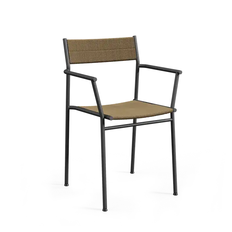 Vev Matstol Med Armstöd Svart/Brun Bästa pris