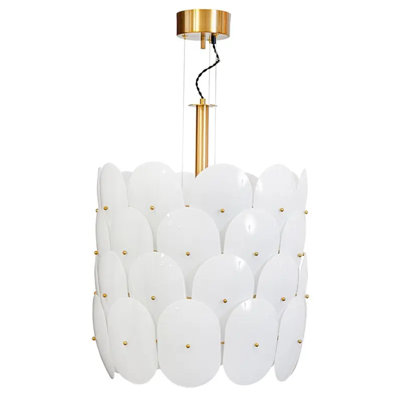 Taklampa By Rydéns Omlott Ø50 cm Vit/Mässing E27 Fynd