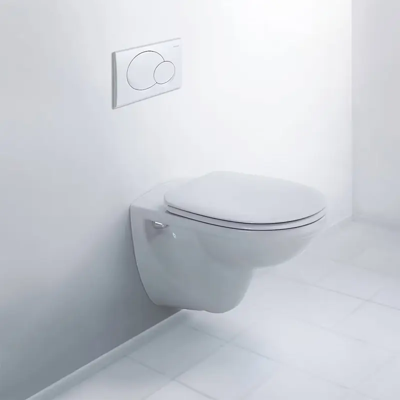Beställ nu Vägghängd Toalettstol Duravit D-Code 518409 med Mjukstängande Hårdsits