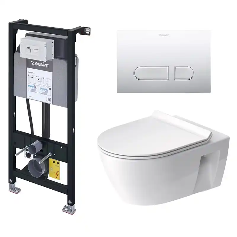 Fynd Vägghängd Toalettstol Duravit No.1 458209 Rimless Komplett
