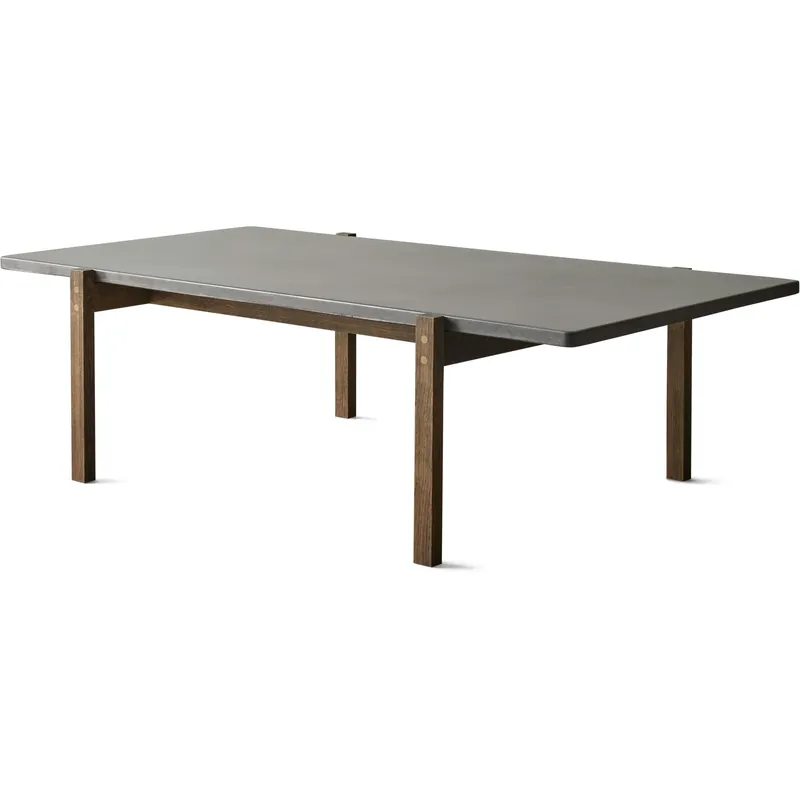 Endast idag Eugene Soffbord 70x125 cm, Mörk Betong / Mörk Ek