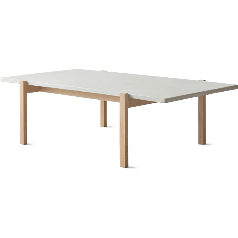 Eugene Soffbord 70x125 cm, Ljus Betong / Ljus Ek Endast idag