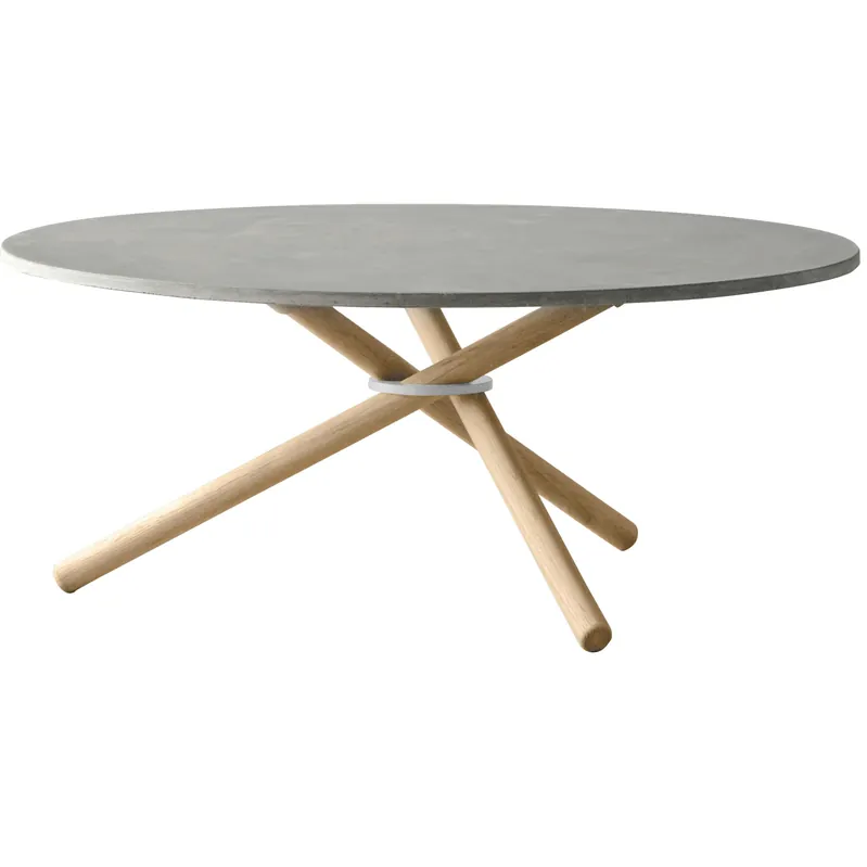 Bertha Soffbord 90 cm, Ljus Betong / Ljus Ek Beställ nu