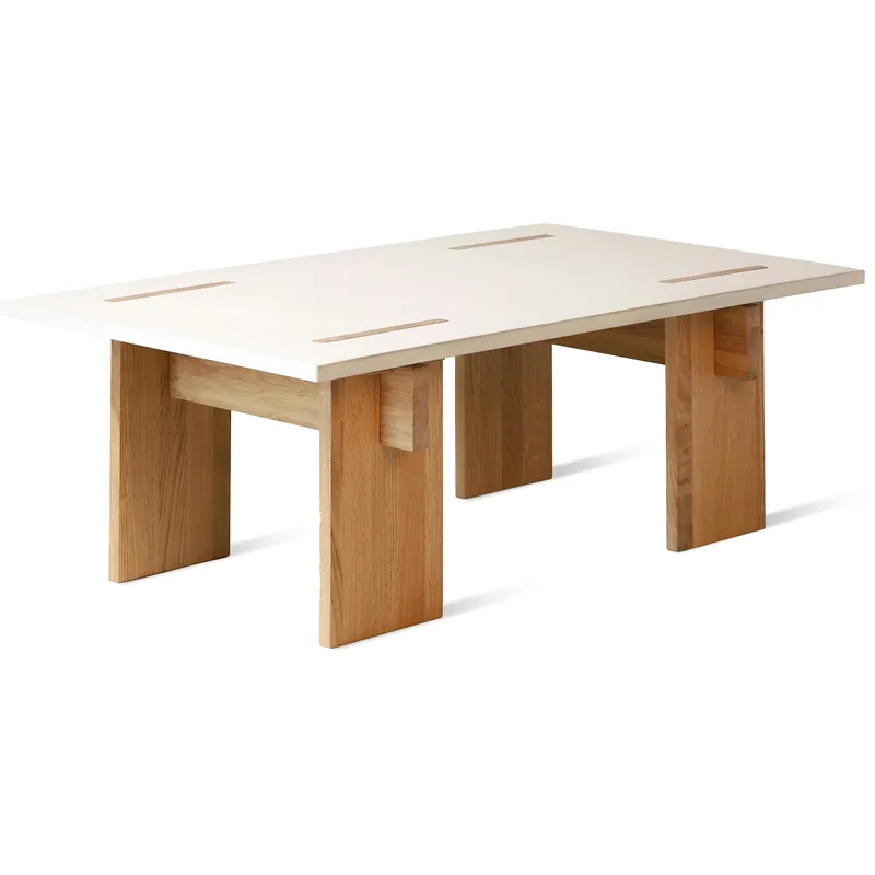 Arnold Soffbord 65x110 cm, Ljus Betong / Ljus Ek Nyhet