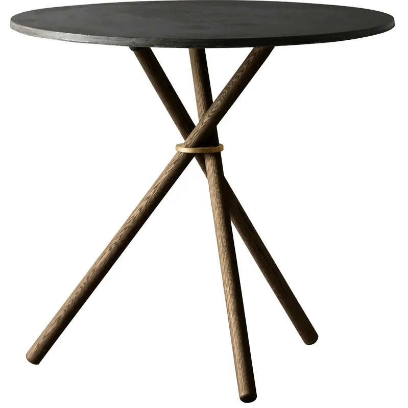 Kundfavorit Aldric Sidobord 80 cm, Mörk Betong / Mörk Ek