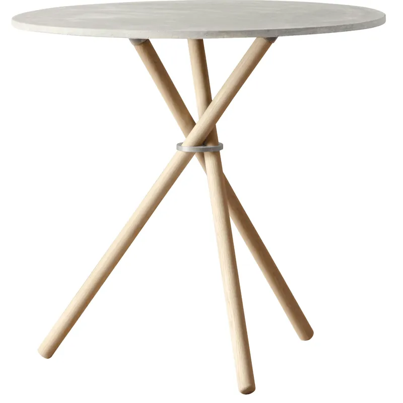 Beställ idag Aldric Sidobord 80 cm, Ljus Betong / Ljus Ek