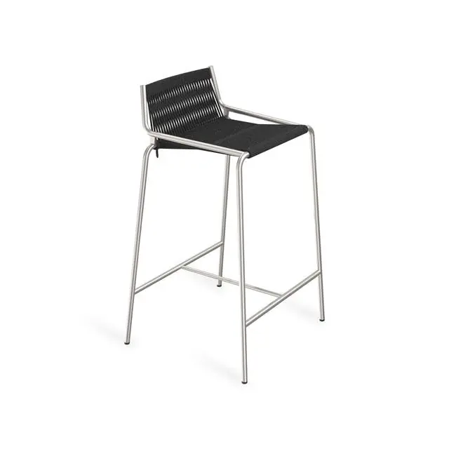 Handla nu Noel Barstol Rostfritt Stål/Svart Linne H67 cm