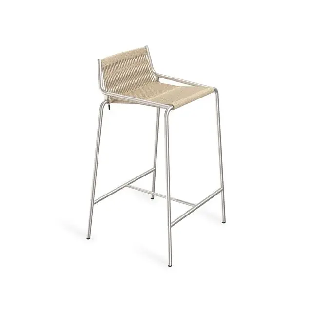 Fynd Noel Barstol Rostfritt Stål/Linne H67 cm