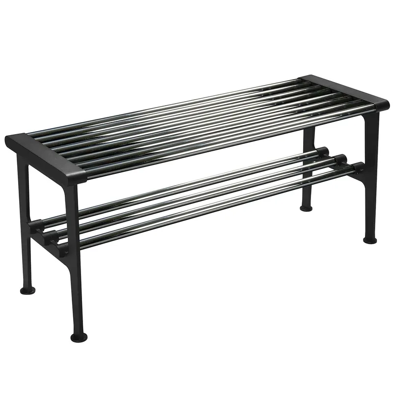 Nostalgi Bänk 100 cm, Krom / Svart Säker betalning