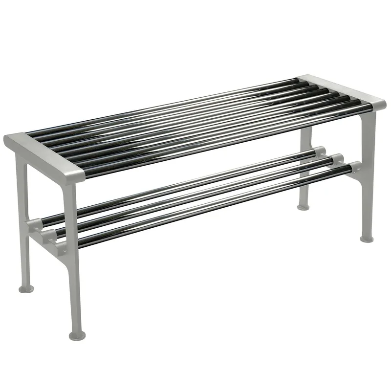 Trygg betalning Nostalgi Bänk 100 cm, Krom / Aluminium