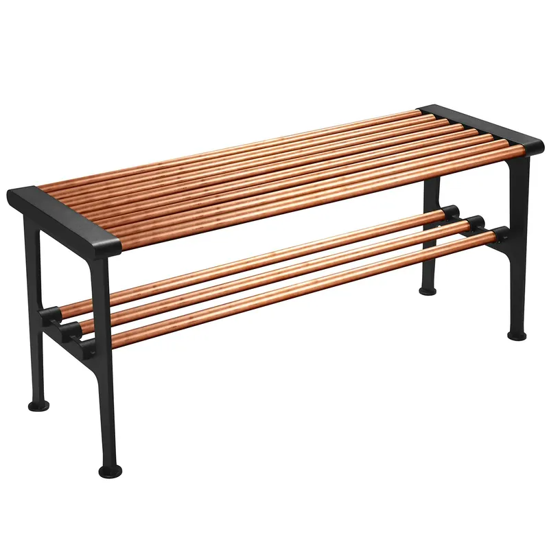 Snabb leverans Nostalgi Bänk 100 cm, Koppar / Svart