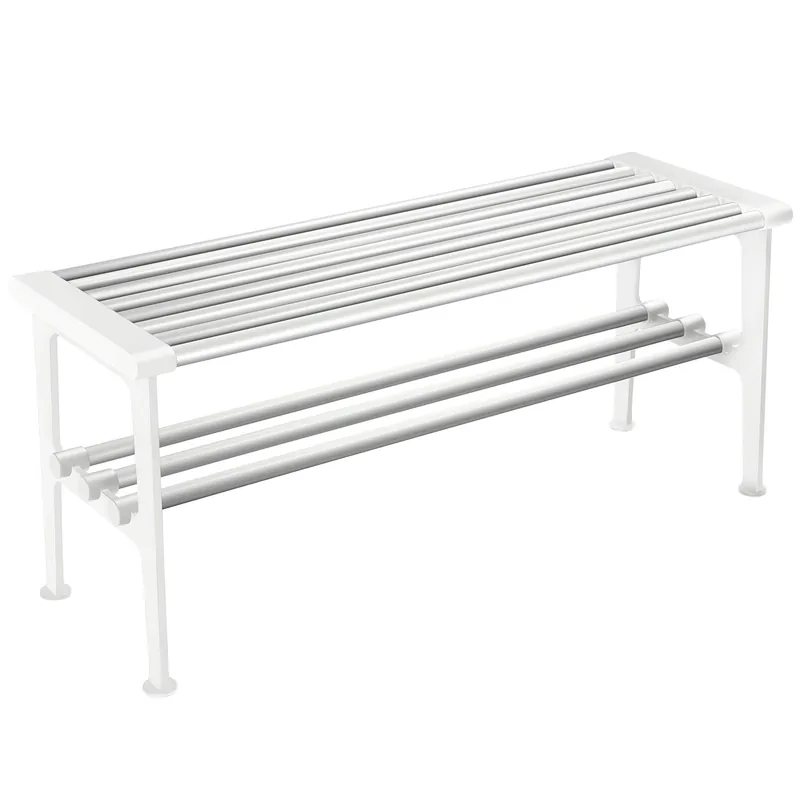 Nostalgi Bänk 100 cm, Aluminium / Vit Kampanj