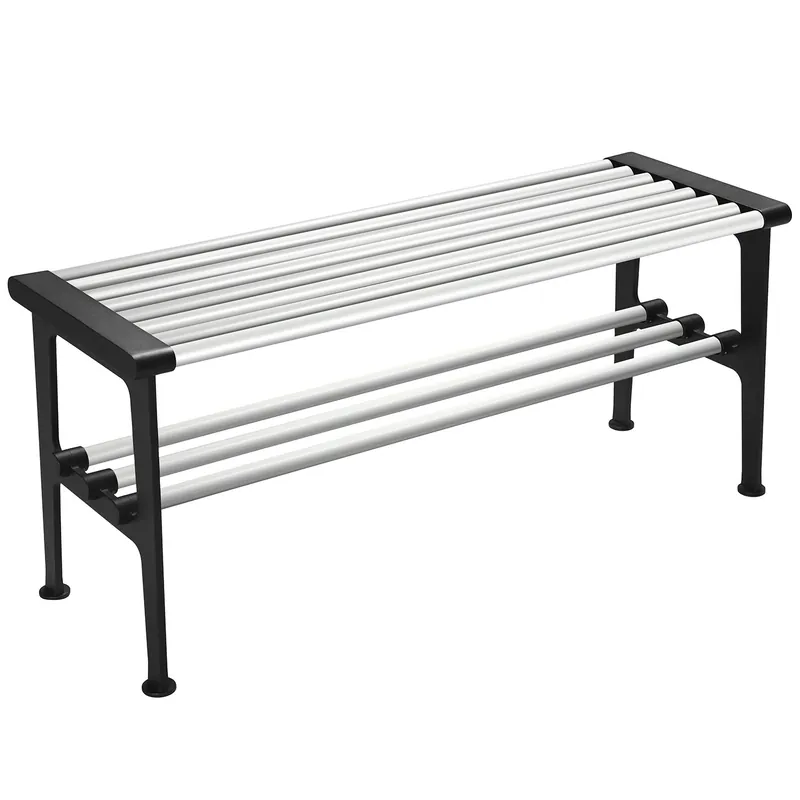 Nostalgi Bänk 100 cm, Aluminium / Svart Populärt val