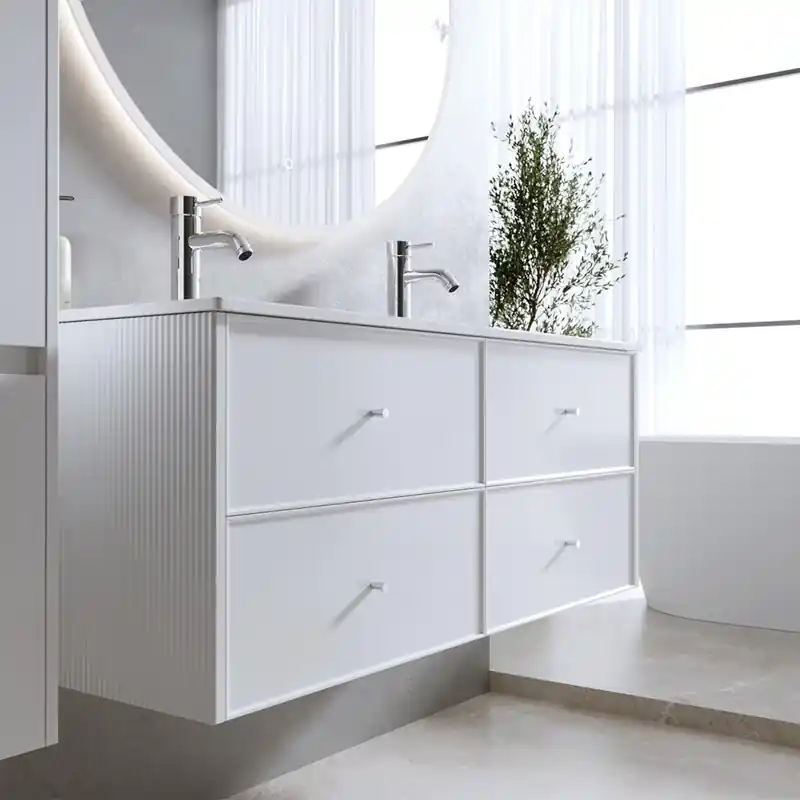Tvättställsskåp Nooli Living Frid 1210 mm Mattvit Lägg i varukorgen