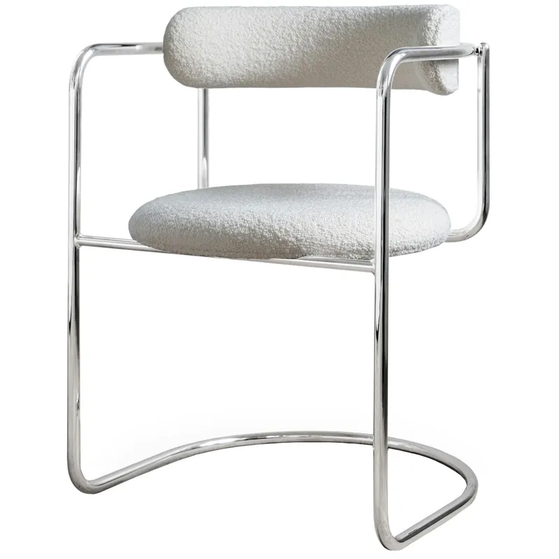 Begränsat erbjudande FF Cantilever Stol, Ivory Karakorum / Krom