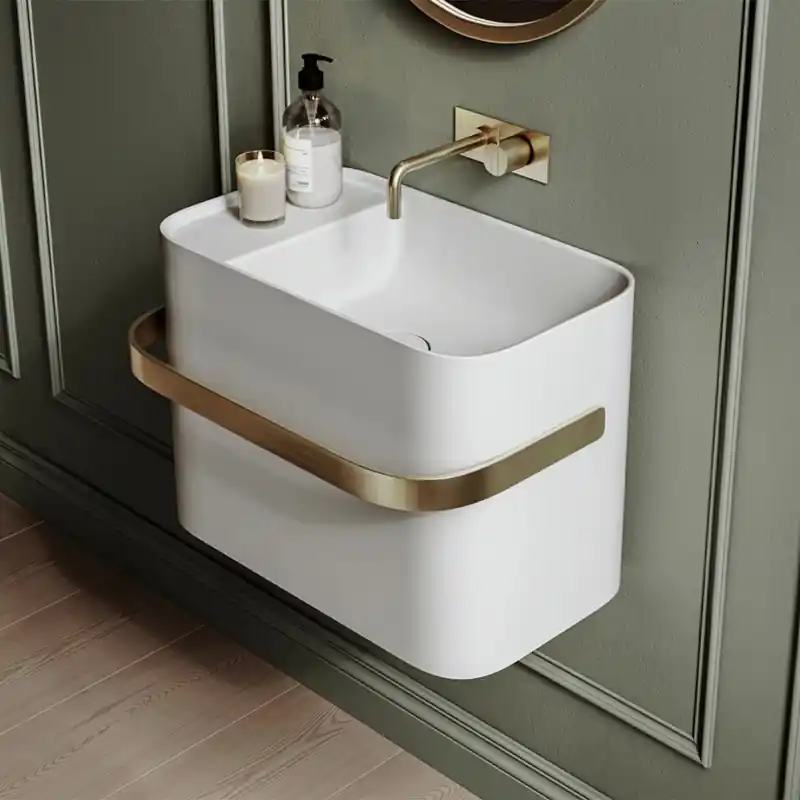 Tvättställ Copenhagen Bath Yuno Rail 41 Gold 410 mm Utförsäljning